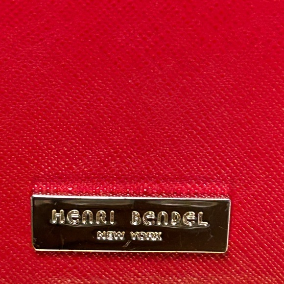 Henri Bendel Red Saffiano Leather Crossbody Bag Approx. 7 x 4 - Picture 6 of 17